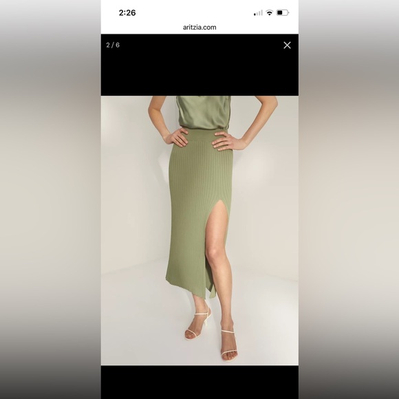 Aritzia Wilfred knit slit skirt in US size S - Picture 7 of 11